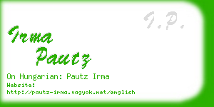 irma pautz business card